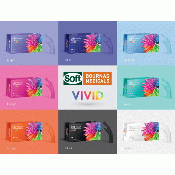 Εξεταστικά γάντια  Νιτριλίου vivid(10 συσκ.)