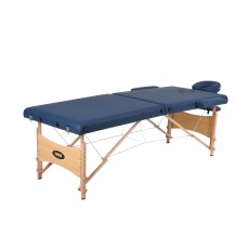 Ξύλινο Πτυσσόμενο Κρεβάτι Μασάζ 2 Τμημάτων με Αξεσουάρ 